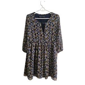 Navy Floral Women's Dress